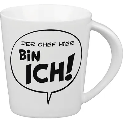 Produktbild von Könitz Becher Asterix - Der Chef hier bin ich, Tasse, Porzellan, Weiß, 380 ml, 11 1 134 2793