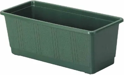 Produktbild von Blumenkasten 39x17,5cm grün Balkonkasten Pflanzkasten Blumentopf Kunststoff