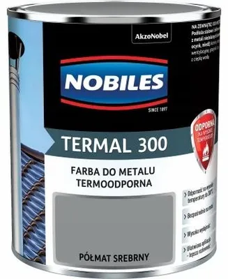 Produktbild von Hitzebeständige Silikonfarbe für Metall 300°C, Silber halb-matt, 0,7 L
