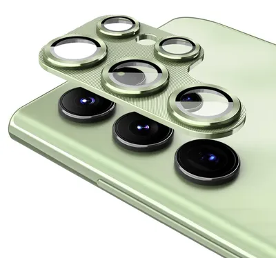 Productafbeelding van Beschermhoes van gehard H9-glas voor de achtercamera van de Samsung Galaxy S23 Ultra, gemaakt van aluminiumlegering, kleur: H-groen