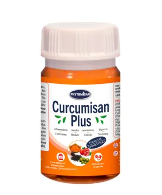 Produktbild von Curcumisan Plus, fermentiertes Kurkuma mit Granatapfel, Olive, Schwarzkümmel und Vitamin C