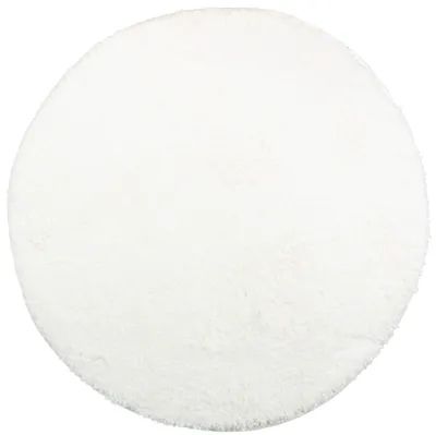 Produktbild von Badematte, rund, Ø 60 cm, Chenille, rutschfest, saugfähig, maschinenwaschbar – Weiß