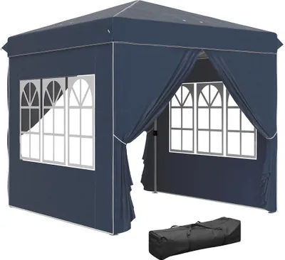 Produktbild von Outsunny Pavillon 2,5x2,5m wasserabweisend Stabil Winterfest Pop-up Faltpavillon
