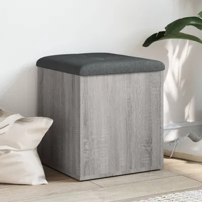 Produktbild von Design Möbel Sitzbank mit Stauraum Grau Sonoma 42x42x45 cm Holzwerkstoff - 2024 Neu