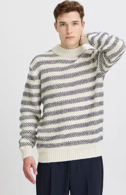 Produktbild von Casual Friday CFKarl Herren Strickpullover Grobstrick Pullover mit Rippkragen Rippbündchen Regular fit