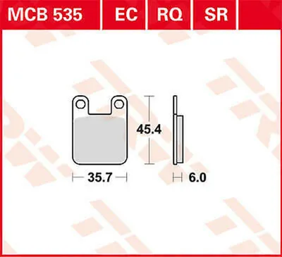 Obrázek produktu pro Sada brzdových destiček, kotoučová brzda TRW MCB535