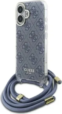 Immagine prodotto di Guess Guhcp16Shc4Seb Iphone 16 6.1 Niebieski/Blu Custodia rigida Crossbody Cord 4G Stampa