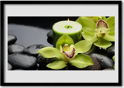 Produktbild von Bild 100x70 MDF-Rahmen Wandkunst Orchidee Blumen