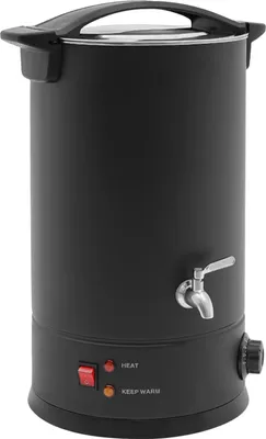 Produktbild von Elektrischer Wachsschmelzer - 15 l Wachsschmelztopf - Edelstahl 304/201 - Trockenlaufschutz - Auslaufhahn - Für Kerzenherstellung - Schwarz