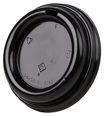 Produktbild von 500x Domdeckel TUBE schwarz für Pappbecher COFFEE TO GO mit 90mm Ø
