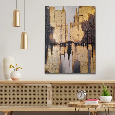 Produktbild von Wallity, OPG981670011027- HND1163, Bunt, Leinwandbilder, 70 x 100 cm, 100% Leinwand
