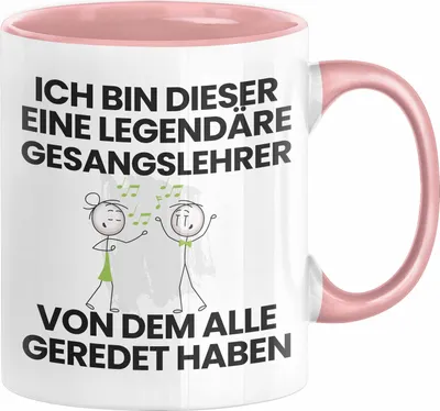 Produktbild von Gesangslehrer Geschenk Tasse Lustige Geschenkidee Geburtstag für Gesangslehrer Ich Bin Dieser Legendäre Gesangslehrer Von Dem Alle Geredet Haben Kaffee-Becher (Rosa)