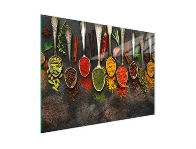 Produktbild von Schneidebrett Herdabdeckplatte Multiglasschneidplatte 30x22 cm Gewürze Schiefer