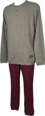 Immagine prodotto di Pigiama uomo RAGNO interlock cotone invernale manica lunga collo serafino pantalone con tasche articolo U379N1, XL, Cotone 80%,Viscosa 20%