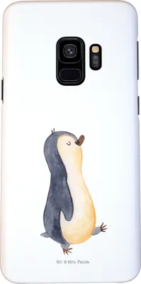 Produktbild von Mr. & Mrs. Panda Samsung Galaxy S9 Handyhülle Pinguin marschieren - Weiß - Geschenk, Smartphone Hülle, Familie, Handy Schutzhülle, Bruder, Schwester, Pinguine, Cover