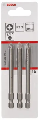 Obrázek produktu pro Šroubovací bit extra tvrdý PZ 2, 89 mm, balení 3 ks