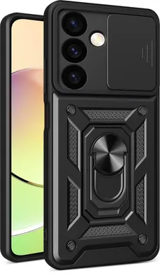 Produktbild von Hybrid Armor Camshield für Samsung Galaxy S24+ mit Kameraabdeckung - Schwarz