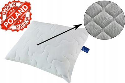 Poduszka Pikowana 60X60 Gruba Hit  Zamek  Biała Premium