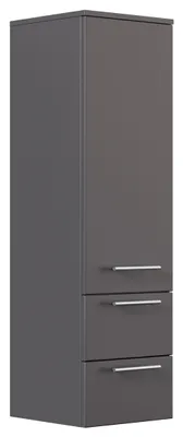 Produktbild von Hochschrank 120 cm anthrazit mit Glaseinlagen : Anthrazit Varianten: Anthrazit