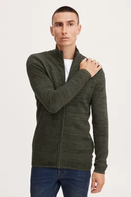 Produktbild von !Solid SDStruan Herren Strickjacke Cardigan Feinstrick mit Stehkragen und Reißverschluss Struktur Strick
