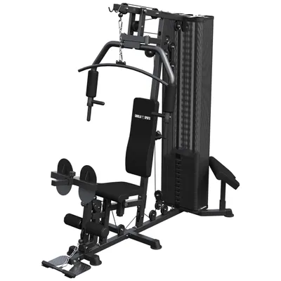 Produktbild von Kraftstation - Verstellbar, mit Latzug, Butterfly, Beincurler, bis 150 kg - Fitnessstation, Fitnessgeräte für Zuhause, Multistation