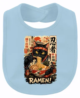 Immagine prodotto di Ramen Schwarze Katze Ninja Giappone, pasta, Fuji, vintage, anni 2000, Ukiyo-e, bambino, azzurro chiaro, taglia unica