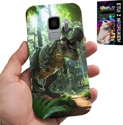 Zdjęcie produktu dla Etui Do Samsung Galaxy S9 - Dino Dinozaur Tyranozaur Case + Folia
