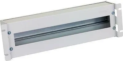 Produktbild von Schutzschalterleiste 3HE, zerlegbar, mit Hutschiene, schwarz