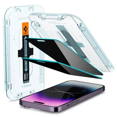 Produktbild von Spigen EZ FIT GLAS.tR, Apple, iPhone 14 Pro Max, Schmutzabweisend, Tropfsicher, Kratzresistent, Transparent, 1 Stück(e)