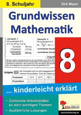 Produktbild von Grundwissen Mathematik / Klasse 8