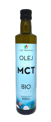 Obrázok produktu pre MCT KETO BEZLEPKOVÝ KOKOSOVÝ OLEJ500 ml - PÄŤ PREMEN
