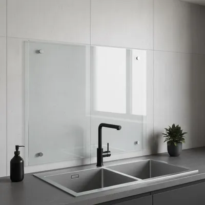 Immagine prodotto di Pannello posteriore per cucina 100x50 cm Paraspruzzi Rivestimento in piastrelle Paraspruzzi per fornelli Vetro trasparente