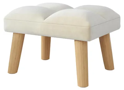 Productafbeelding van Moderne voetenbank met houten poten