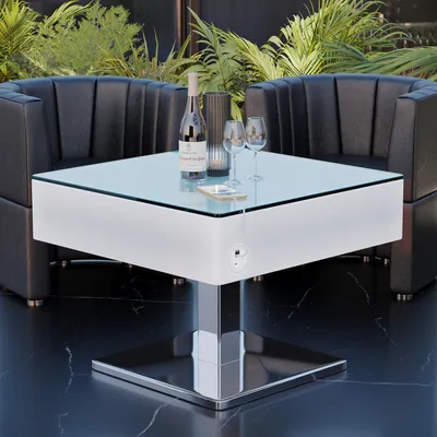 Produktbild von COOZY | LED Loungetisch | B:T:H 70 x 70 x 52 cm | RGB | Akku | LED Shishatisch