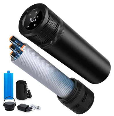 Insulin-Kühlbox, 2–20 °C, USB, TSA, inkl. Kühlakku, schwarz