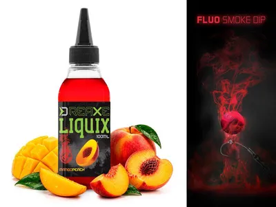Obrázok produktu pre DELPHIN D SNAX LiquiX, fluorescenčná návnada, príchuť mango-broskyňa, 100 ml, 1 ks, 101006994