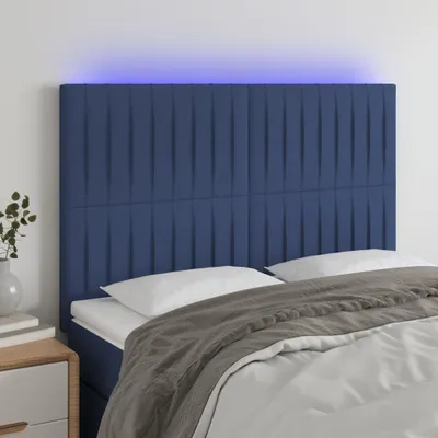 Produktbild von LED Kopfteil Blau 144x5x118/128 cm Stoff
