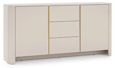 Image de Buffet Bari, commode 168x39x84 cm, 2 portes, couleur cachemire