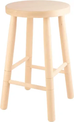 Productafbeelding van Houten Kruk - Zitkruk Werkkruk - Multifunctioneel Gebruik - Onbehandeld Beukenhout - 50 cm Hoog - Natuurlijk