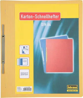 Produktbild von Idena Karton-Schnellhefter, DIN A4, gelb