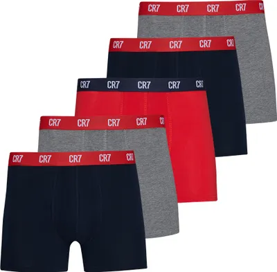 Produktbild von Boxershorts Cr7 Herren Cristiano Ronaldo Boxershorts 5er-Pack Grau-Marine-Rot Mix
