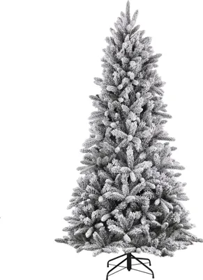 Produktbild von Black Box Trees Künstlicher Weihnachtsbaum Snowdon - H155 x Ø102 cm - Grün mit Frostoptik