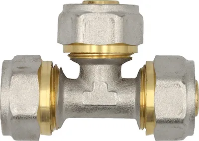 Produktbild von Pipetec Klemmring Schraubfitting T-Stück 16x2 mm Mehrschichtverbundrohr
