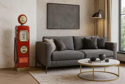 Produktbild von Kommode Zapfsäule "Route66" in rot