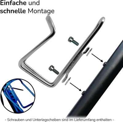Produktbild von LOEVELOSI Alu Trinkflaschenhalter Rennrad Flaschenhalter Getränkehalter Silber