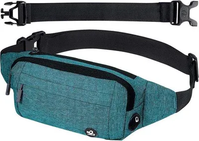 Produktbild von Verstellbare Bauchtasche blau-grün für Sport