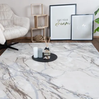 Produktbild von CONSILIO CONCEPT 200 x 290 Teppich kurzflor Wohnzimmerteppich moderne Farben modisch abstrakt Beige weich