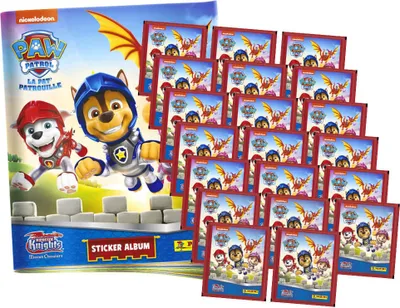 Produktbild von Panini Paw Patrol Sticker - Rescue Knights (2023) - 1 Album + 20 Tüten Sammelsticker