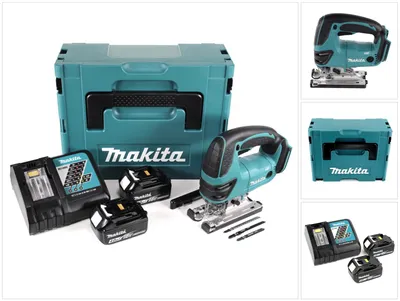 Produktbild von Makita DJV 180 RMJ Akku Stichsäge 18V + 2x Akku 4,0Ah + Ladegerät + Makpac
