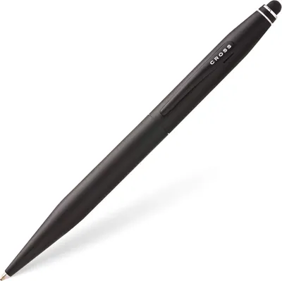 Productafbeelding van Cross Tech2 Balpen met stylus (stylus) - Satijnzwart - Kunststof behuizing - Intrekbaar - Lijndikte "medium - Navulbaar